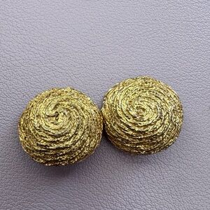Elegant Gold-Tone Spiral Earrings